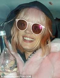 I tend to stick to plain studs and small hoops, or i have two pairs of discreet drop earrings with plain stones which don't draw attention to the jowly bits. Lily Allen Channels Su Pollard In Oversized Glasses At London Party Daily Mail Online