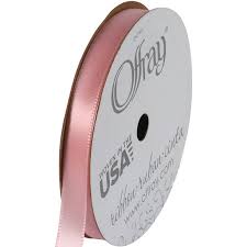 Offray 0 375 Single Face Satin Light Pink Ribbon 1 Each Walmart Com Walmart Com
