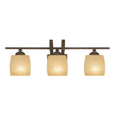 We carry the best selection of bathroom light at the lowest prices, including vanity lighting, bathroom sconces, and bath bars. Hampton Bay 3 Light Bronze Vanity Light With Scavo Glass Shade 25107 The Home Depot