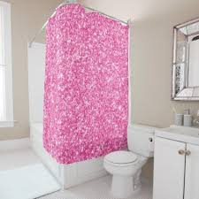 Girly Glam Pink Faux Glitter Background Shower Curtain Zazzle Com Purple Shower Curtain Modern Shower Curtains Black Shower Curtains