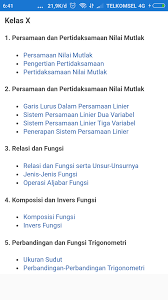 Dalam kata lain, fungsi trigonometri invers adalah fungsi invers suatu fungsi sinus, kosinus, tangen, kotangen, sekan dan kosekan, dan digunakan untuk mencari suatu sudut dari rasio trigonometri sudut yang lain. Materi Matematika Lengkap Sma Smk Ma Amazon Fr Appstore Pour Android
