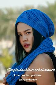 Accessorize with this simple knitted slouchy hat. Simple Double Crochet Slouch Hat Free Pattern Jennyandteddy