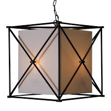 Modern square pendant light products you like shop pendant lights by type. Black Iron X Square Pendant With White Linen Inner Shade And Diffuser 3 Matching Chain Included Call For Black Pendant Light Square Pendant Lighting Lamp