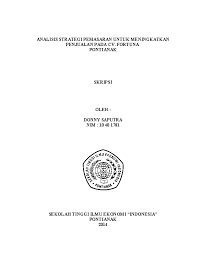Check spelling or type a new query. Contoh Skripsi Strategi Pemasaran Untuk Meningkatkan Penjualan Barisan Contoh