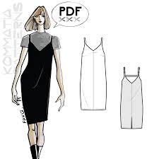 Dr308 Slip Dress Pdf Sewing Pattern Sewing Dresses Slip Dress Pattern Sewing Patterns Free