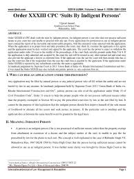 Looking for the definition of cpc? Order Xxxiii Cpc Suits By Indigent Persons Pdf Vexatious Litigation Lawsuit