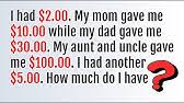 My aunt and uncle gave me $100.00. I Had 3 Dollars Riddle Answer Riddles That Will Trick Your Mind Youtube
