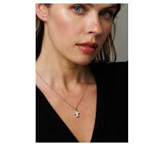 Or Paz Sterling Silver Lab Created Opal Cross Pendant w/ Chain
