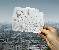 Just Love The Juxtaposition Of Art And Photography Creative Drawing Ben Heine Camera Art