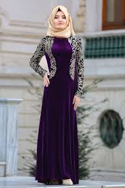 Neva Style Payetli Mor Kadife Tesettur Abiye Elbise 25633mor Tesetturisland Com Kadin Kiyafetleri Moda Stilleri Elbise
