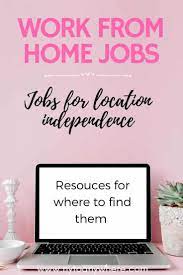 Work From Home Jobs That Can Help You Become Location Independent Work From Home Jobs Working From Home Home Jobs