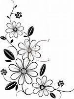 Image Result For Flower Outline Border Embroidery Designs Embroidery Patterns Flower Designs Floral border, line art flowers clipart, anemone blossom, wedding clipart, png floral frame, digital floral, magnolia flowers outline 050.