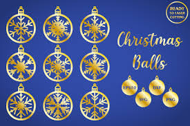 This christmas silhouette svg bundle contains 11 high resolution svg and png images ready for all of these clip art images included are 300 dpi high resolution images in svg and png format. Bundle Of Christmas Balls Cnc Laser Cut Template Svg Dxf 683953 Laser Engraving Design Bundles