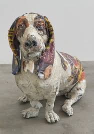Paper Mache Dog Kopek Hayvanlar Sanat Heykeller
