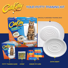 Train your cat to use the toilet and prevent the feline from walking on counter tops, where it might spread an infection. Citikitty Cat Toilet Training Kit Citikitty Inc