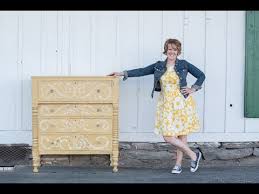 Painted furniture ideas in yellow. Miss Mustard Seed S Milk Paint The Yellow Dresser Youtube
