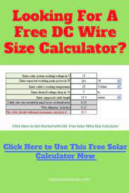 Free Solar Cable Size Calculator Solar Power Secrets Free Solar Solar Technology Solar Energy System