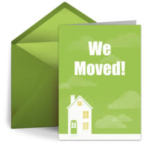 Our postcards can be personalised on the back, while our folded cards can be personalised on the inside and in some design your own instances you can also customise the front. Free Ecards For Moving We Have Moved Cards Change Of Address Cards We Moved Greeting Cards Punchbowl