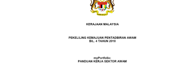 Panduan kerja sektor awam terpakai kepada semua agensi perkhidmatan awam persekutuan. Modul Penyediaan Myportfolio Oe3 Uno Q Consult Enterprise