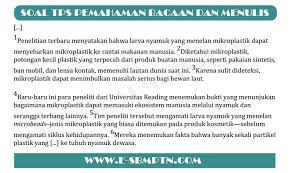 Maybe you would like to learn more about one of these? Contoh Soal Tps Pemahaman Bacaan Dan Menulis 2019 2020 Soal Utbk Sbmptn 2021 Dan Pembahasan Pdf