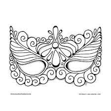 Be a prince's cinderella in this mask and color it to match your ballgown. Masquerade Mask Coloring Page