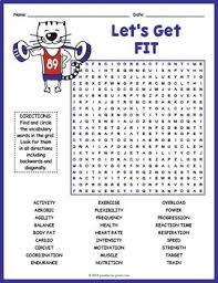 Fitness Word Search Worksheet By Puzzles To Print Tpt Fitness Words Education Quotes Teaching Vocabulary