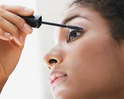 Image of applying mascara makeup