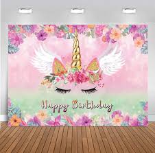 Ribbon and confetti arts table background for birthday background birthday kid ribbon confetti party decorations birthday background template celebration creative birthday cake pink. Ltlyh 5x3ft Unicorn Backdrop Pink Floral Unicorn Photography Background Pink Theme Birthday Party Decoration Photo Booth A054 Buy Online In Romania At Desertcart Ro Productid 168356263