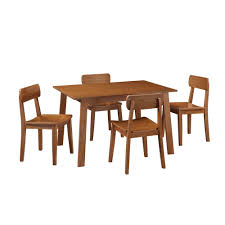 Home furniture is used for bedrooms, living rooms, and dining rooms. Boraam Zebra Hagen 5 Piece Rich Walnut Dining Set 33212 The Home Depot