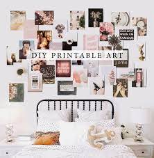 Printable Pink And Gray Gallery Wall Collage Kit Digital Etsy Gallery Wall Bedroom Bedroom Wall Art Wall Printables