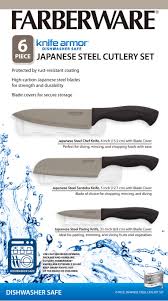 Farberware 2 piece knife carving set 200x stainless steel new w presentation box. Farberware 6 Piece Knife Armor Japanese Steel Cutlery Set Lazada Ph