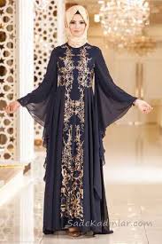 Tesettur Abiye Elbise Siyah Uzun Kollari Etekleri Tullu Nakis Islemeli Elbise Elbiseler The Dress