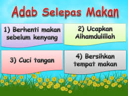 Ya kali ini saya akan sedikit menyampaikan tata cara atau adab ketika makan dan munim. Apa Perlu Kita Buat Selepas Makan Adab Makan