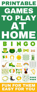 New Games To Play At Home In 2020 St Patrick S Day Games St Patrick Day Activities Printable Playing Cards