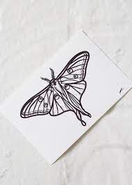 Luna Moth Art Print Black And White 4x6 Small By Ectogasm Luna Moth Tattoo Lunar Moth Tattoo Moth Tattoo