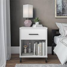 Your Zone Single Drawer Nightstand White Walmart Com In 2020 Nightstand Decor Bedroom Night Stands White Bedside Table