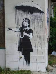 Das graffiti zeigt ein kleines mädchen, das vor einem frisch gepflanzten setzling hockt. 80 Oeuvres De L Artiste Banksy Qui Vous Feront Voir Le Monde D Une Autre Facon Autre Banksy De Dune Facon Feron Streetart Strassenkunst Banksy Fotokunst