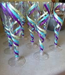 Take Theme Matching Ribbon And Jazz Up The Plain Plastic Champagne Flutes Champagne Birthday Party Flute