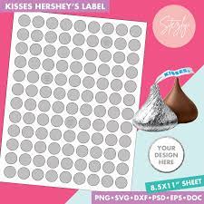 Hershey Kiss Sticker Template Psd Microsoft Word Doc Format Etsy In 2021 Sticker Template Hershey Labels Templates