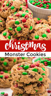 Soft And Chewy Monster Cookies Recipe Monster Cookies Recipe Soft Baked Cookies Lemon Dessert Recipes