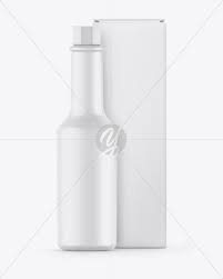 Download Matte Sauce Bottle W Box Mockup In Bottle Mockups On Yellow Images Object Mockups PSD Mockup Templates