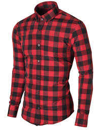 Black And Red Checkered Shirt The Soft And Comfortable Cotton Blend Fabric Makes This Men S Checkered Shirt Suitable For Mens Tops Fashion Stylish Mens Fashion Mens Fashion Casual Outfits