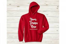 Red Hoodie Mockup Gildan 18500 Mock Up Flat Lay 411688 Clothing Design Bundles Hoodie Mockup Red Hoodie Hoodies