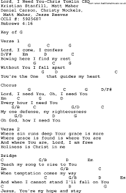 Gospel Song Lord I Need You Chris Tomlin Lyrics And Chords Worship Songs Lyrics Ukulele Worship Songs Guitar Chords For Songs
