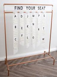 custom copper wedding seating chart stand in 2019 wedding