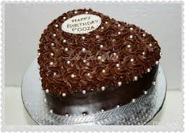 Heart Shape Birthday Chocolate Cake Images A Heart Shaped Rosette Chocolate Truffle Cake Heart Shaped Cakes Chocolate Truffles Chocolate Truffle Cake