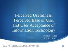 A radiographer's perceived ease of use of the computed radiography system influences his or her perceived usefulness of the technology; Ppt Perceived Usefulness Perceived Ease Of Use And User Acceptance Of Information Technology Powerpoint Presentation Id 6486141