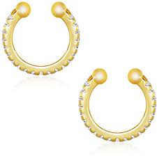 Apparel & accessories, arts & crafts, light industry daily use Amazon Com Reoxvo Fake Gold Ear Cuff Earrings For Women Yellow Gold Clothing Shoes Jewelry