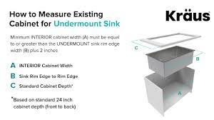 Account for the width of the cabinet opening. How To Measure Kitchen Cabinet For Undermount Sink Installation Youtube