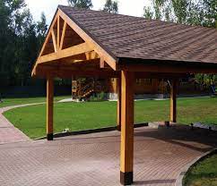 Prefab Heavy Timber Frame Carport For 2 Two Vehicles Cars Engineered Wood Canopy Ebay Wood Canopy Wood Carport Kits Backyard Pavilion